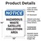 Signmission Hazardous Waste Satellite Collection OSHA Notice Sign, Plastic, 10in W x 14in L, 2PK OS-2PACK-NS-P-1014-V-13344 - alternate 5